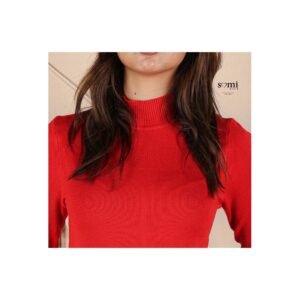 بلوزة خريفية للنساء لون أحمر من Sami Boutique