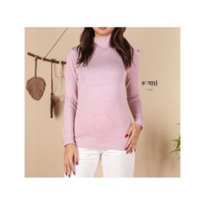 بلوزة خريفية للنساء لون زهري من Sami Boutique