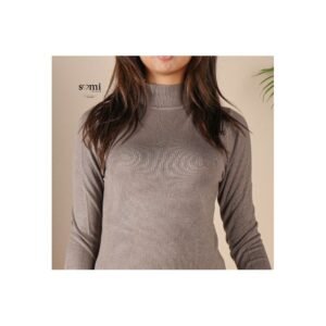 بلوزة خريفية للنساء لون طحيني من Sami Boutique