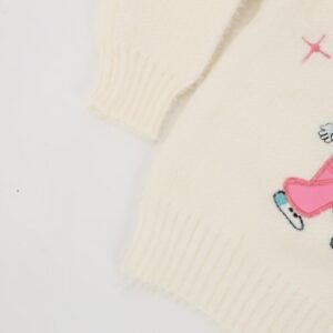 بلوزة صوف بأكمام طويلة بناتي لون بيج