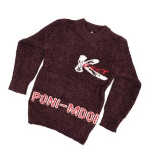 بلوزة صوف للأطفال لون بنفسجي