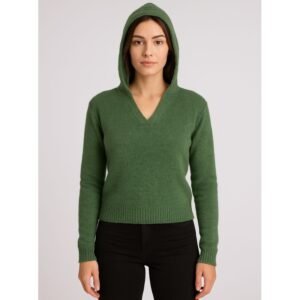 بلوزة صوف للنساء لون أخضر