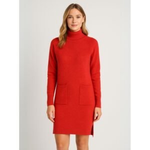 بلوزة طويلة للنساء لون أحمر