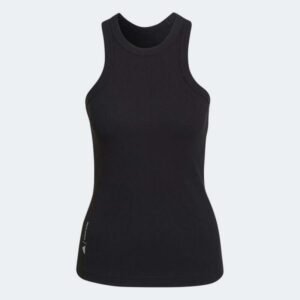 بلوزة كارلي كلوس x تانك توب من اديداس بلوزه رياضية بلا اكمام للنساء لون أسود Adidas Karlie Kloss Ribbed Tank Top