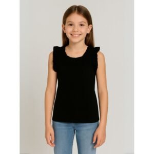 بلوزة كت بناتي لون أسود