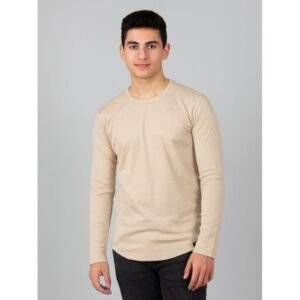 بلوزة كم طويل للرجال لون بيج