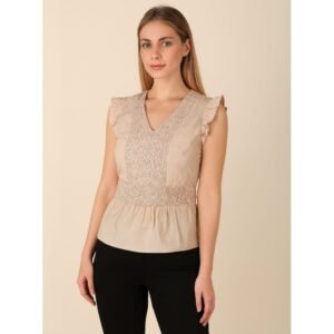 بلوزة للنساء لون بيج