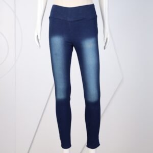 بنطال جينز سكيني للنساء لون أزرق غامق