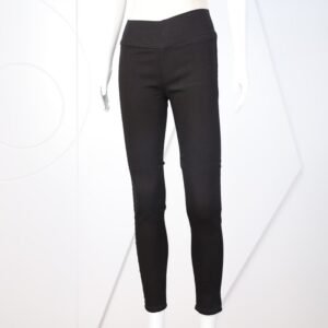 بنطال جينز سكيني للنساء لون أسود سادة