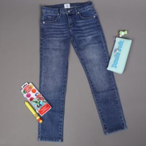 بنطال جينز سليم فيت ولادي لون أزرق