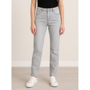 بنطال جينز للنساء لون رمادي فاتح