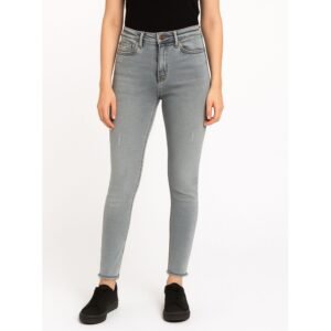 بنطال جينز للنساء لون رمادي