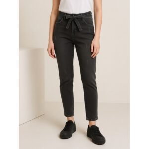 بنطال جينز للنساء لون رمادي غامق