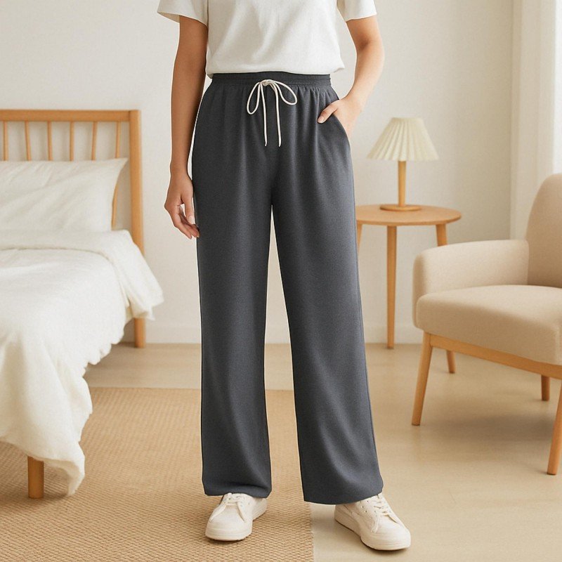 بنطال شتوي للنساء لون سكني