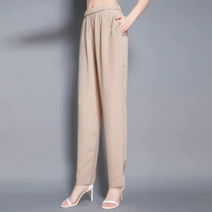 بنطال صيفي للنساء لون بيج