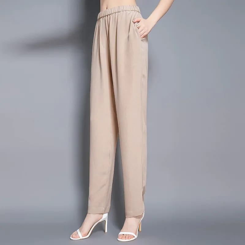بنطال صيفي للنساء لون بيج
