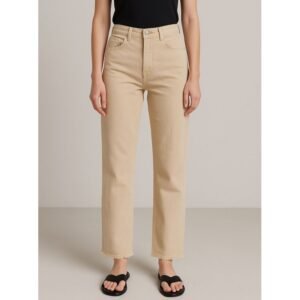بنطال كتان للنساء لون بيج