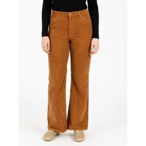 بنطال مخمل للنساء لون كموني