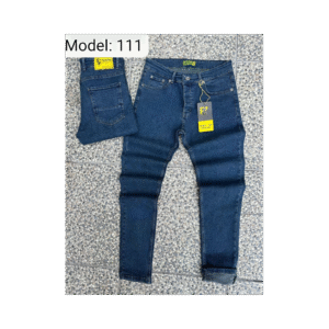 بنطلون جينز شبابي بتصميم سكيني للرجال لون أزرق