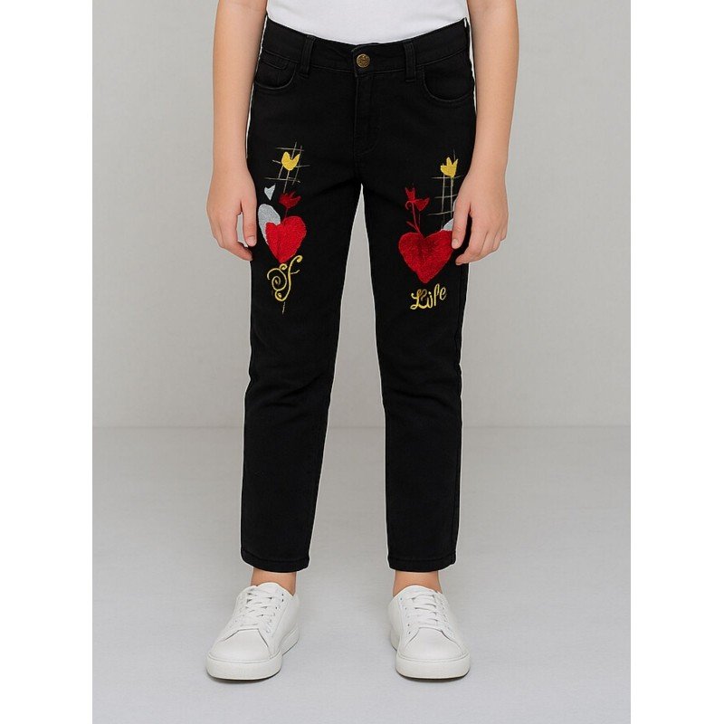 بنطلون جينز للأطفال لون أسود