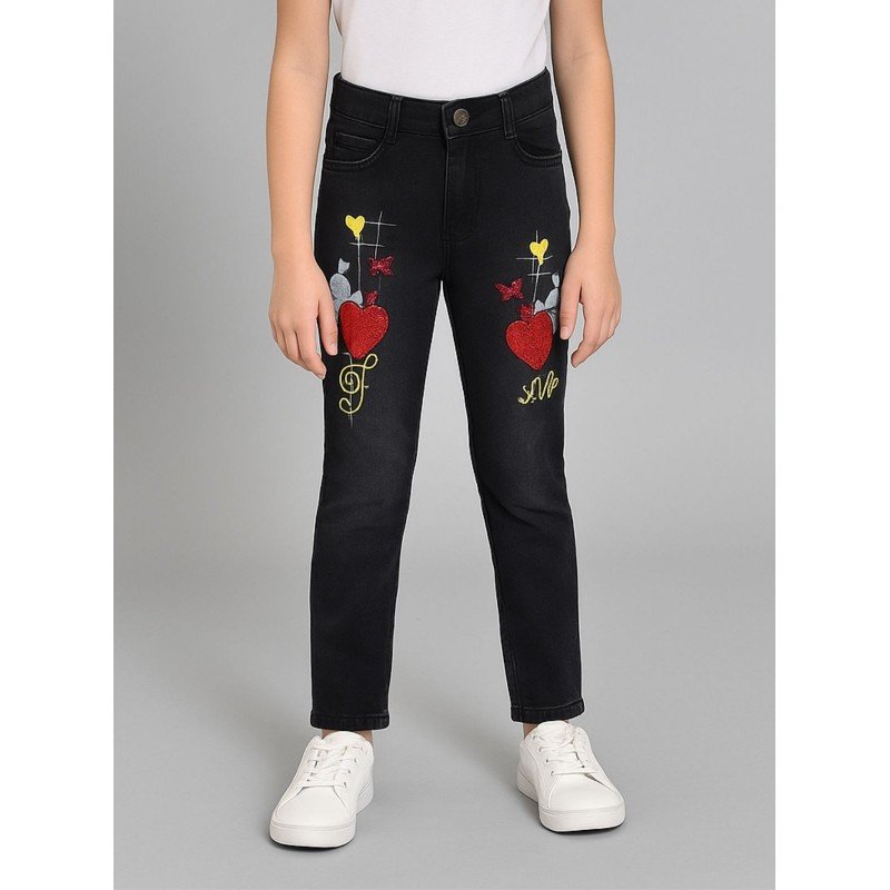 بنطلون جينز للأطفال لون أسود