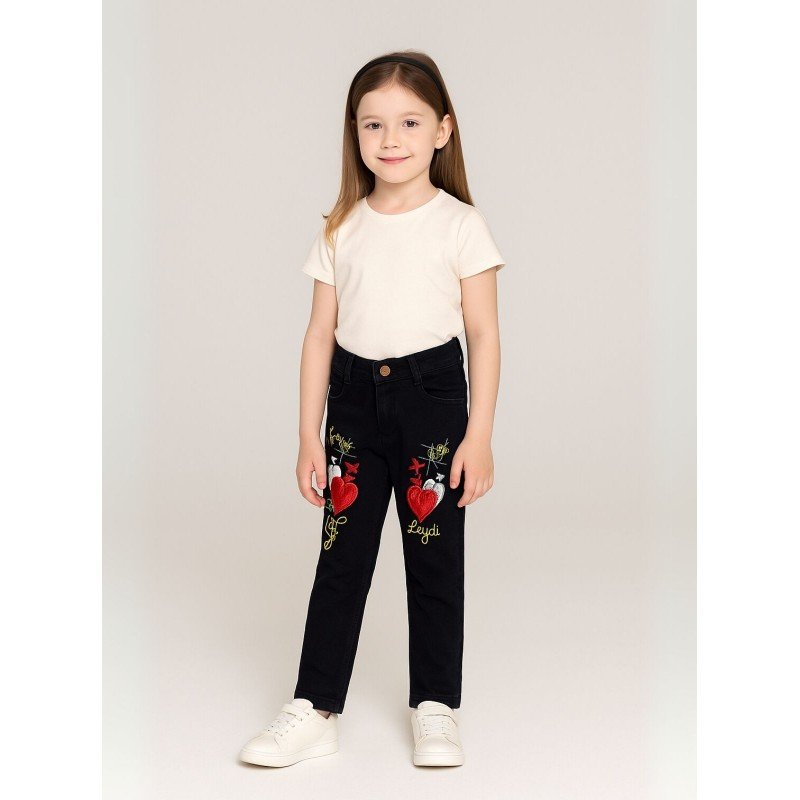 بنطلون جينز للأطفال لون أسود