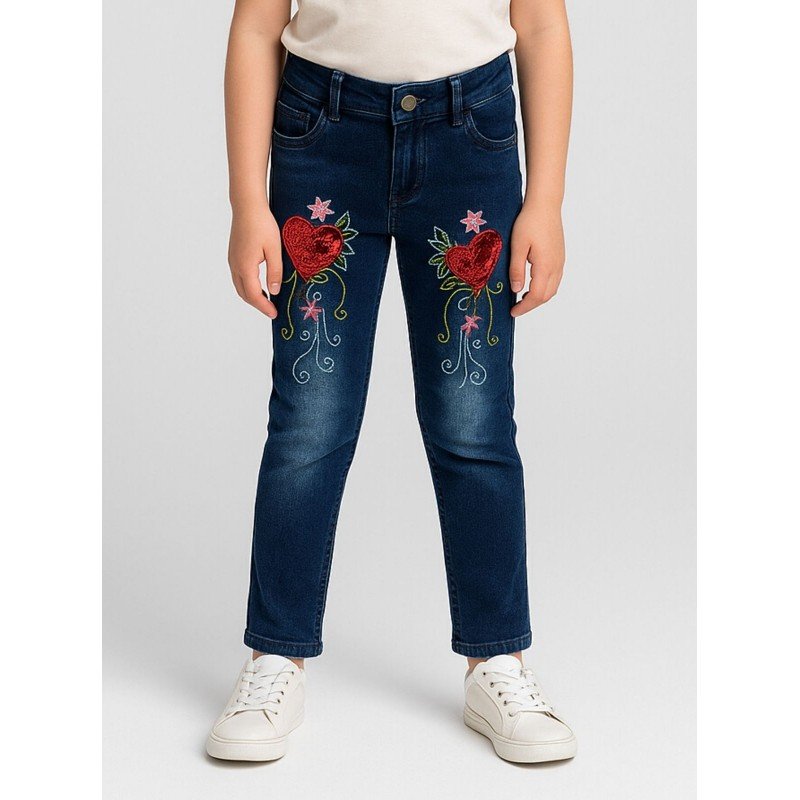 بنطلون جينز للأطفال لون كحلي