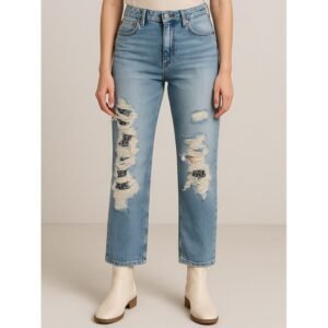 بنطلون جينز للنساء لون أزرق