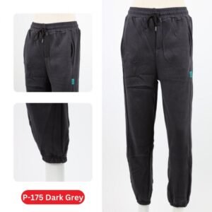 بنطلون فيليز مبطن بأرجل مطاطية للنساء لون رمادي غامق