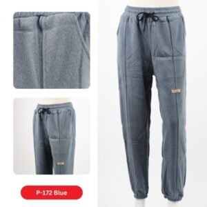 بنطلون فيليز مبطن مع خط بأرجل مطاطية للنساء لون أزرق