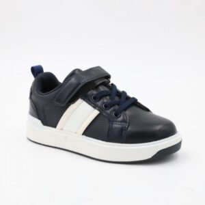 بوت سبورت بشريط لاصق لون كحلي ونعل ابيض