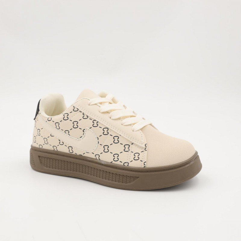 بوت سبورت بناتي لون بيج وكاكي