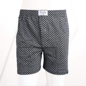 بوكسر بتصميم زر للرجال لون أسود مربعات