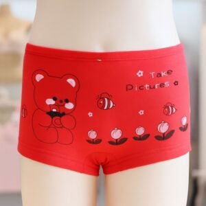 بوكسر بناتي لون أحمر