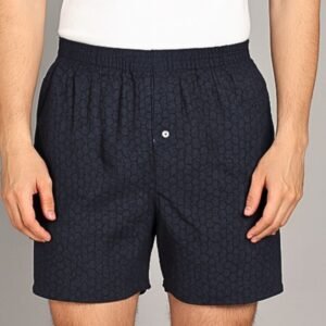 بوكسر رجال قطني لون رمادي بأشكال