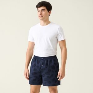 بوكسر رجال قطني لون كحلي