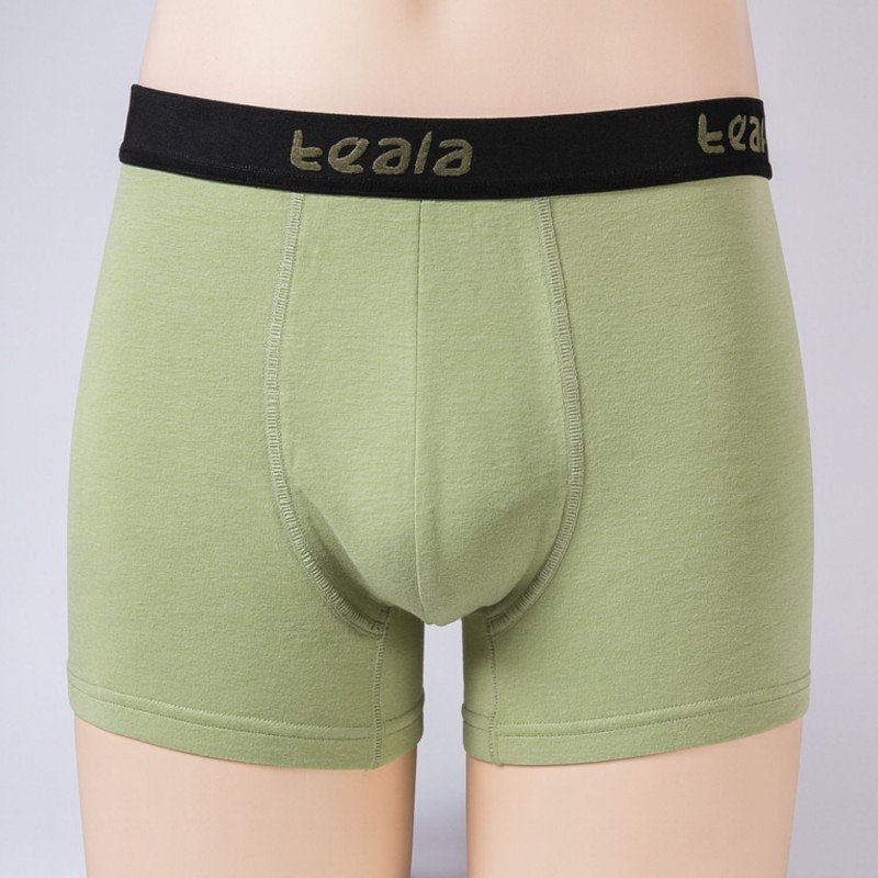 بوكسر قطن رجالي لون زيتي عدد 1