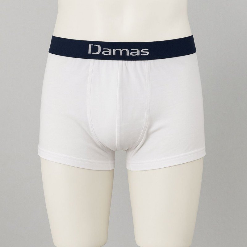 بوكسر قطني من داماس للرجال لون أبيض