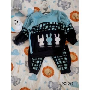 بيجامة بناتي Lovely بتصميم أرنب لون أخضر