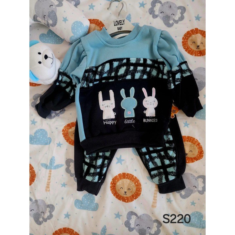 بيجامة بناتي Lovely بتصميم أرنب لون أخضر