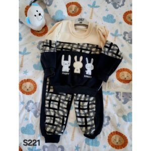 بيجامة بناتي Lovely بتصميم أرنب لون بيج