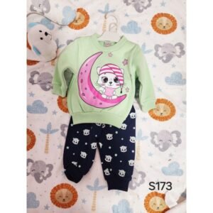 بيجامة بناتي بيبي لون أخضر