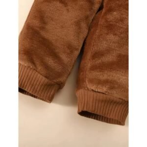 بيجامة شتوية للأطفال لون بني