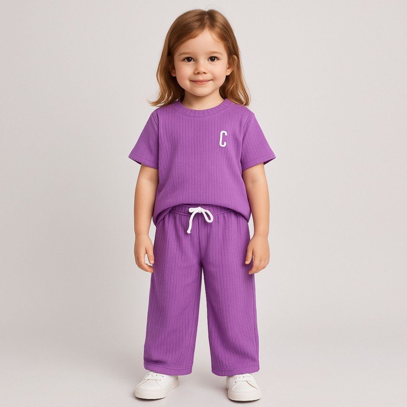 بيجامة صيفية للنساء لون بنفسجي