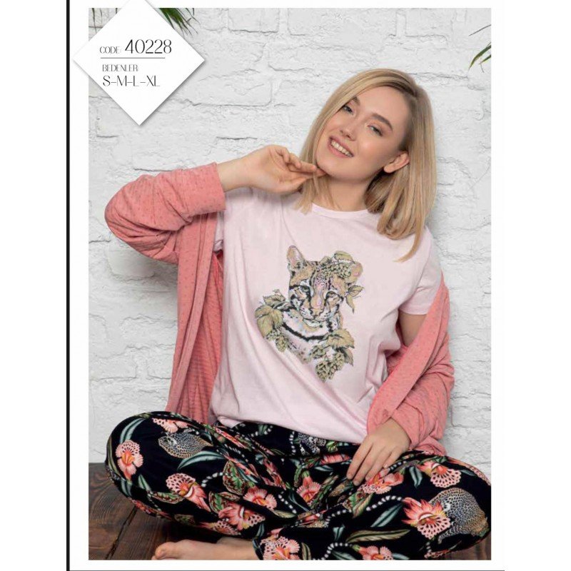 بيجامة طقم بيتي ستاتي 3 قطع