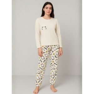 بيجامة فرو للصبايا لون أبيض