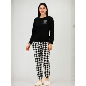 بيجامة فرو للصبايا لون أسود