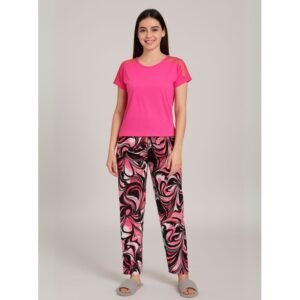 بيجامة للنساء لون زهري وفوشي Charmy