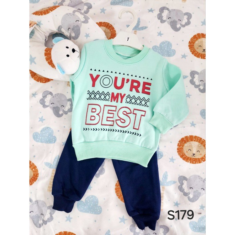 بيجامة ولادي لون فيروزي