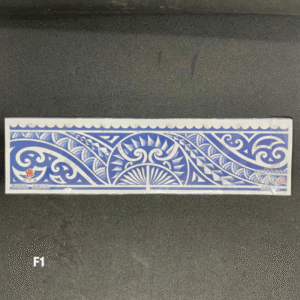 تاتو مؤقت 6.4*24 سم لون أزرق بتصميم زخارف